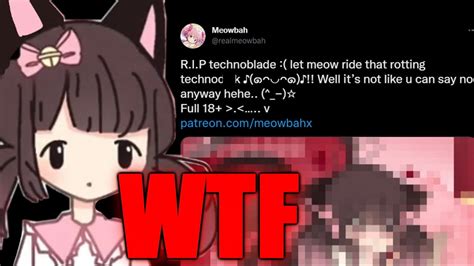 Aug 8, 2022 · Meowbahh = TrashSubscribe if its trueBtw What meowbah did to Techno was truly disgusting, @Meowbahx Let @Technoblade Fuking Rest!!!! He Suffered from Cancer!... 